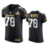 buccaneers tristan wirfs black golden elite super bowl lv jersey