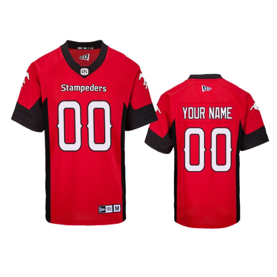 calgary stampeders custom red replica home jersey