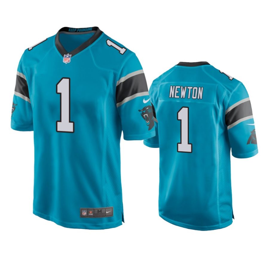 cam newton panthers game blue jersey