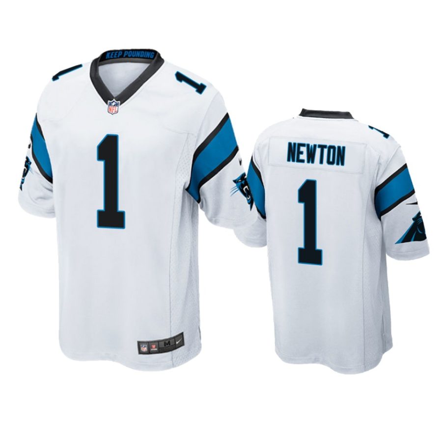 cam newton panthers game white jersey