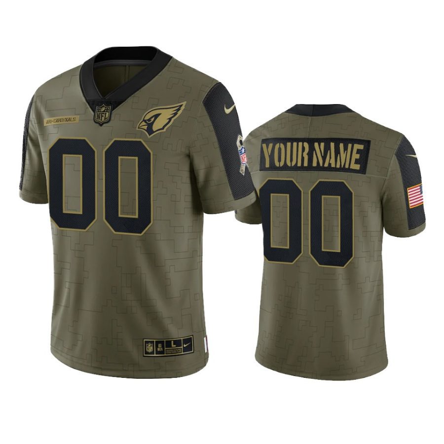 cardinals custom olive limited 2021 salute to service jersey