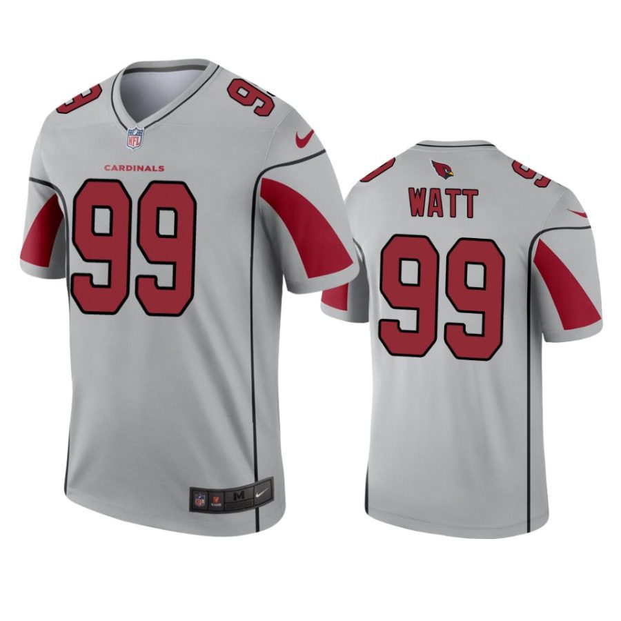 cardinals j.j. watt silver inverted legend jersey