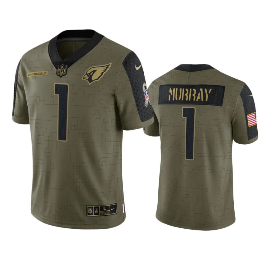 cardinals kyler murray olive limited 2021 salute to service jersey