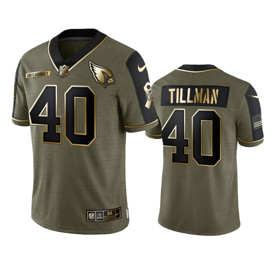 cardinals pat tillman olive gold limited 2021 salute to service jersey