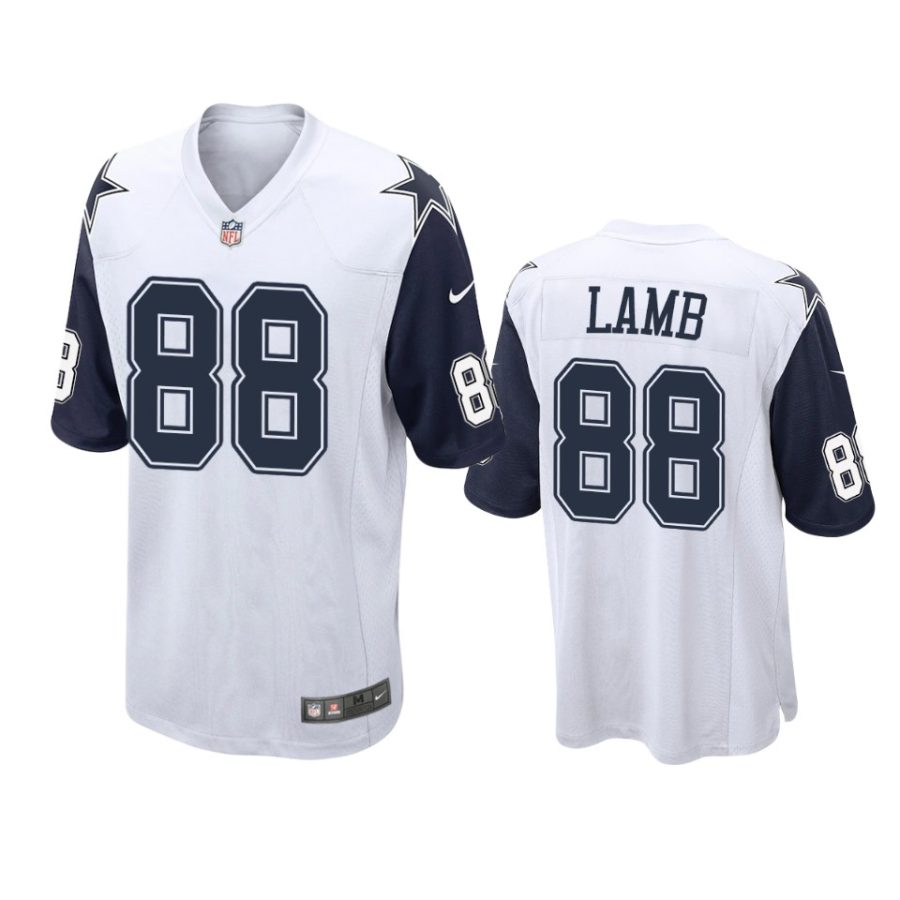 ceedee lamb cowboys white alternate game jersey