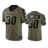 chargers austin ekeler olive gold limited 2021 salute to service jersey