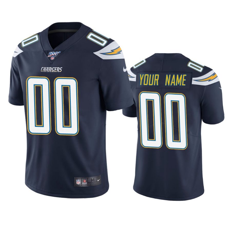 chargers custom navy limited 100th season jersey