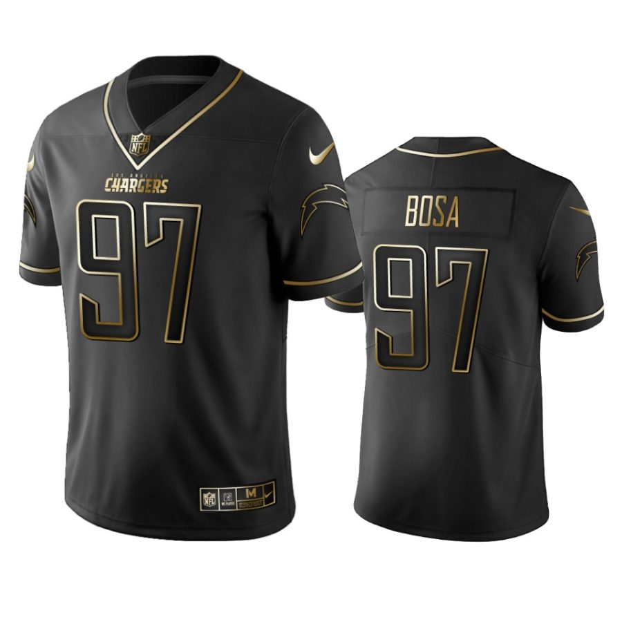 chargers joey bosa black golden edition jersey