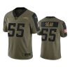 chargers junior seau olive limited 2021 salute to service jersey