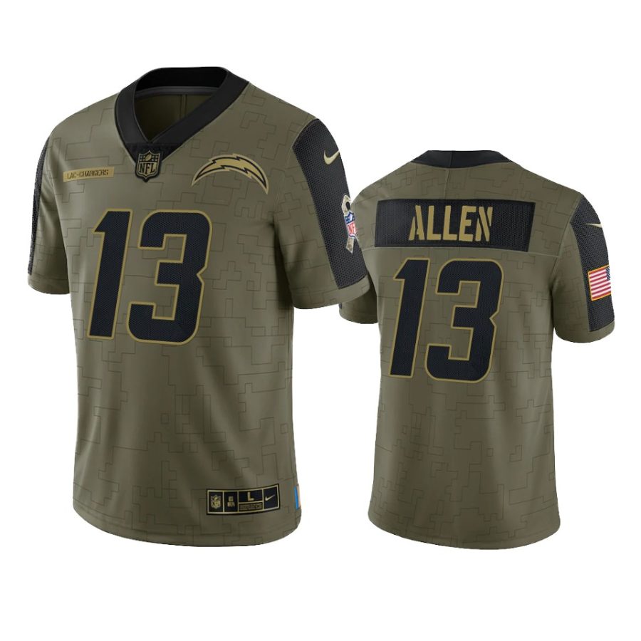 chargers keenan allen olive limited 2021 salute to service jersey