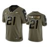 chargers ladainian tomlinson olive gold limited 2021 salute to service jersey