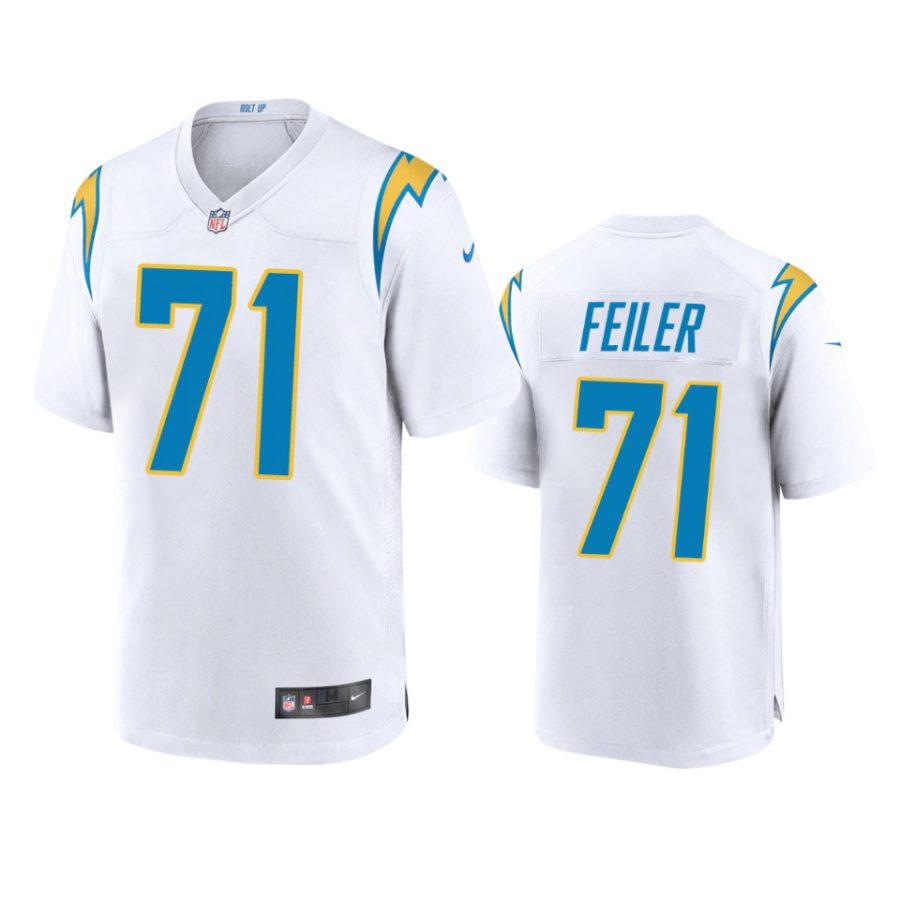 chargers matt feiler white game jersey