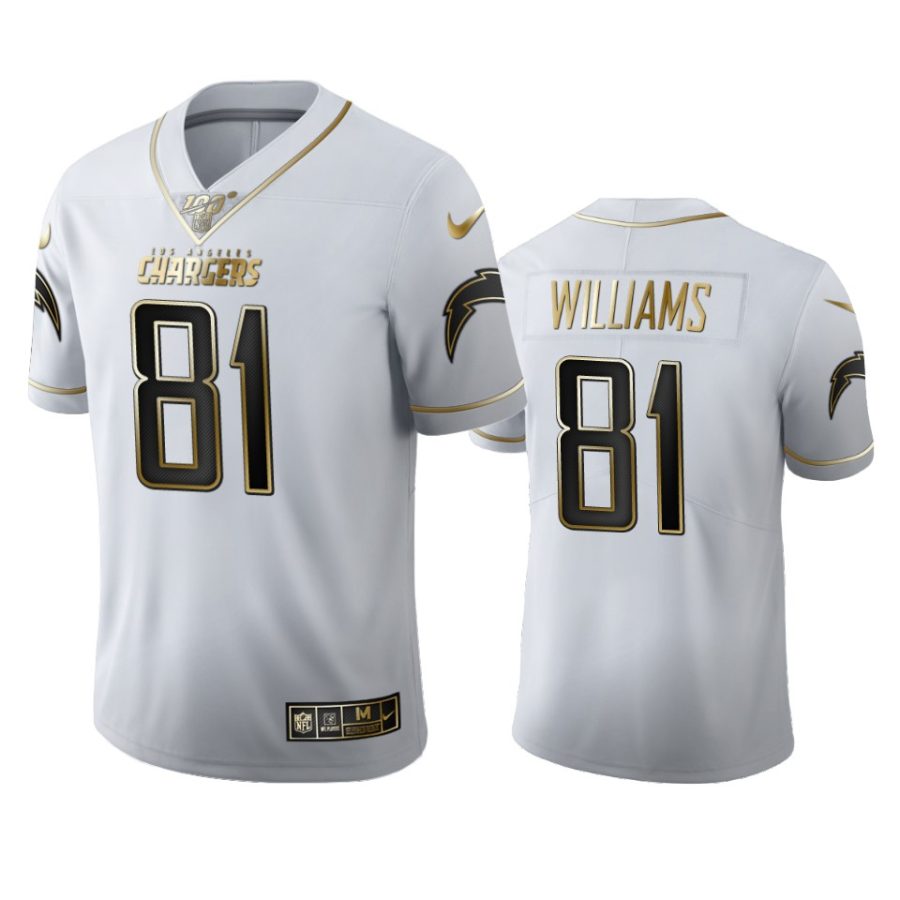 chargers mike williams white golden edition 100th season jersey