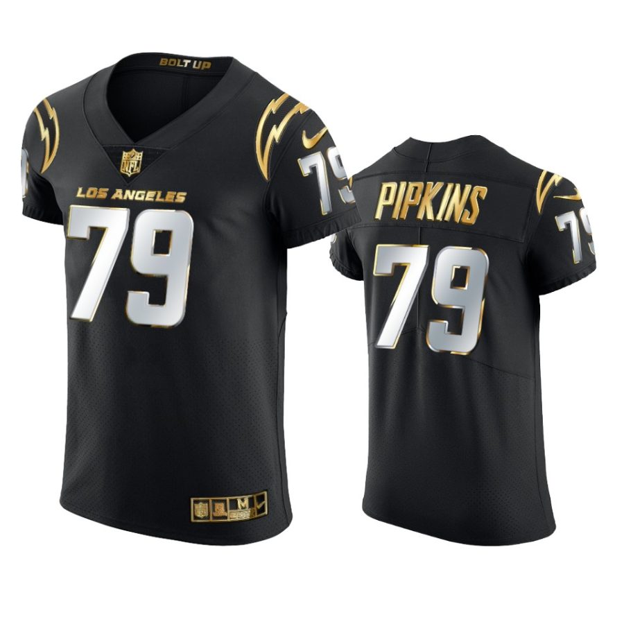 chargers trey pipkins black golden edition elite jersey