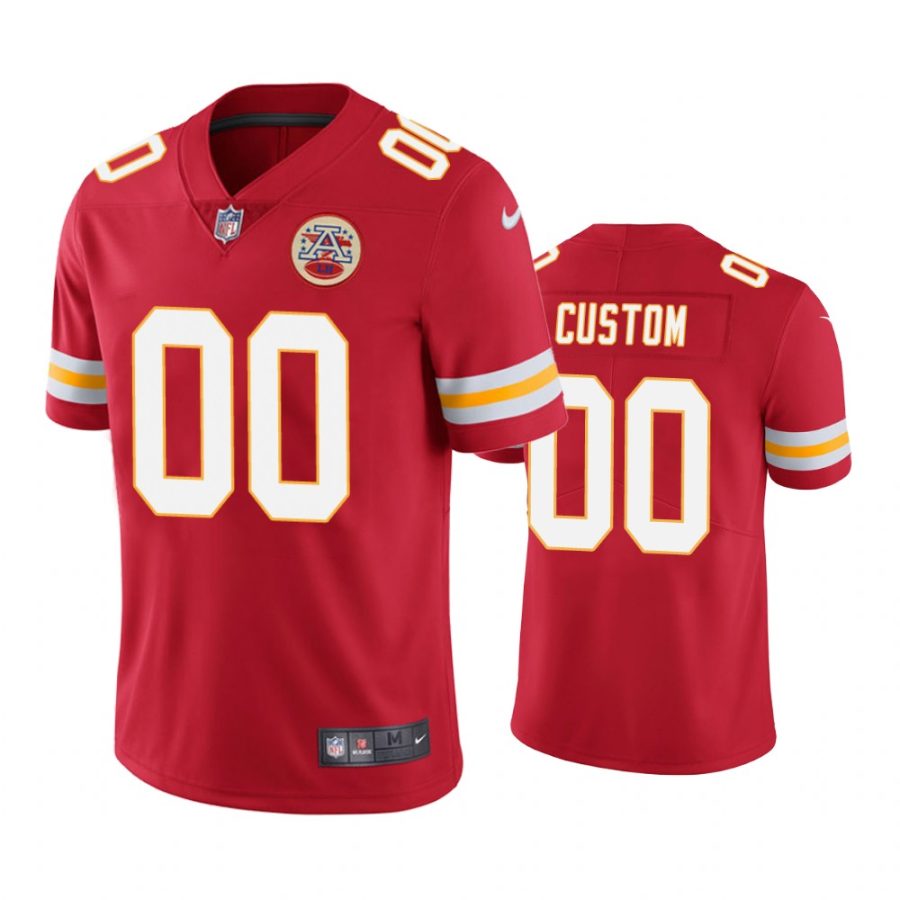 chiefs 00 custom red color rush limited jersey