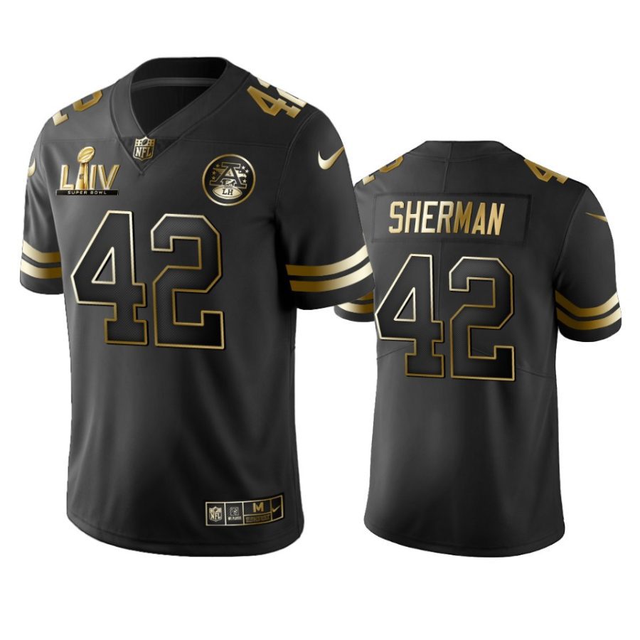chiefs anthony sherman black golden edition super bowl liv jersey