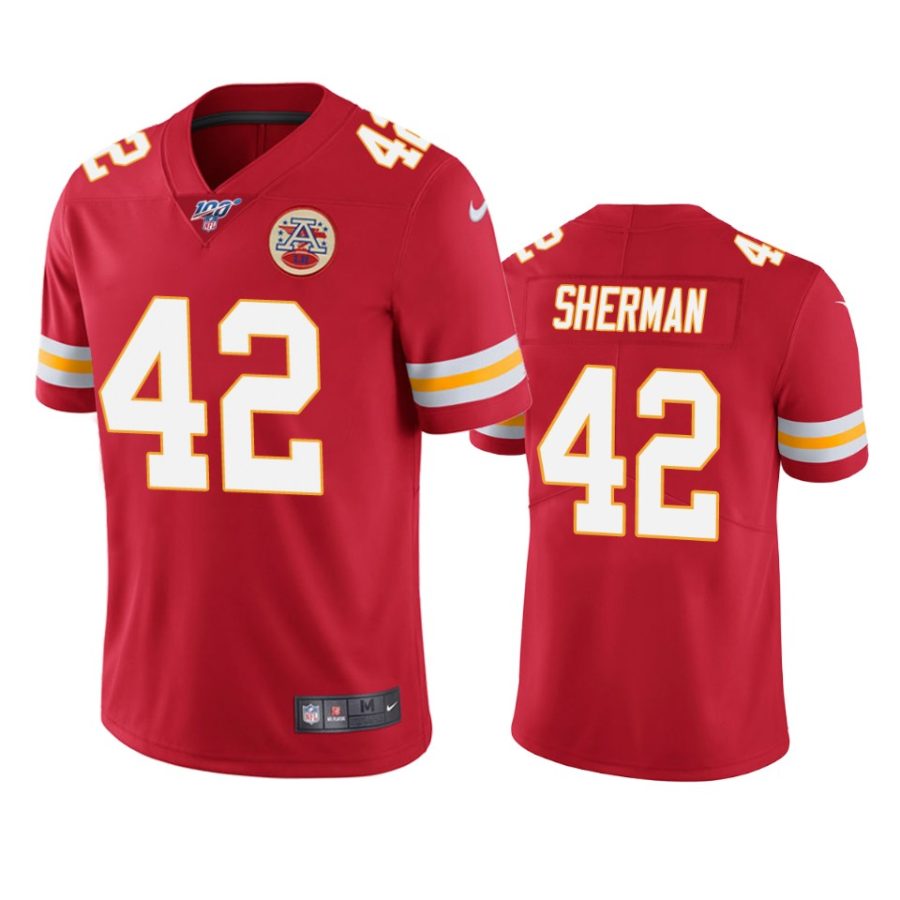 chiefs anthony sherman red limited 100th season jersey