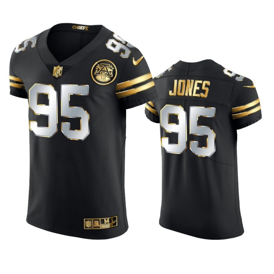 chiefs chris jones black 2020 21 golden edition elite jersey