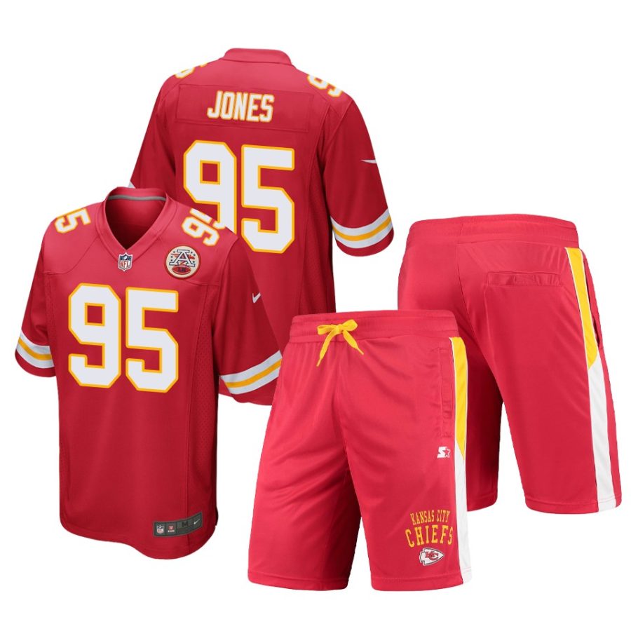 chiefs chris jones red game shorts jersey