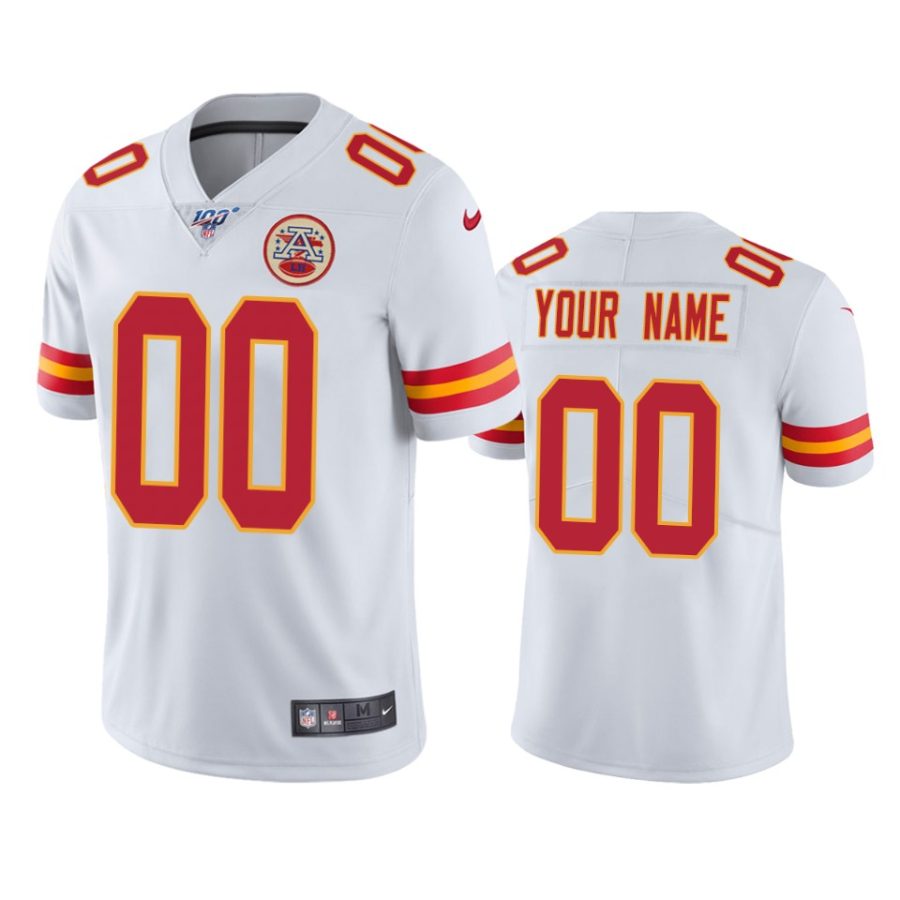 chiefs custom white limited 100th season jersey