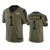 chiefs jerick mckinnon olive limited 2021 salute to service jersey