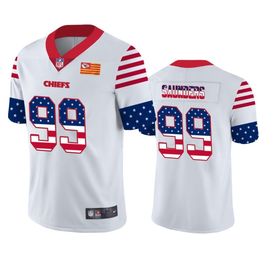 chiefs khalen saunders white independence day vapor jersey