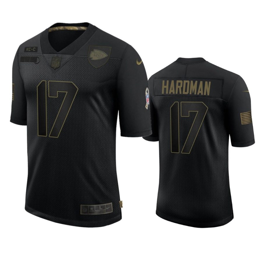 chiefs mecole hardman black limited 2020 salute to service jersey