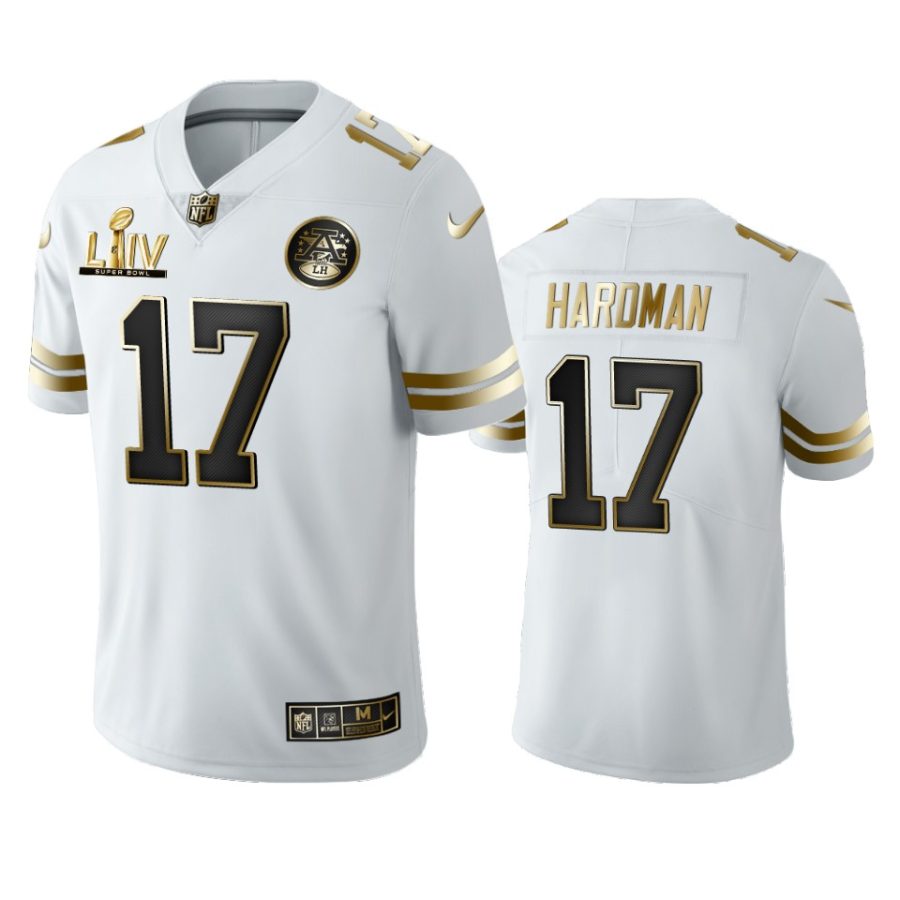 chiefs mecole hardman white golden edition super bowl liv jersey