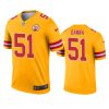 chiefs michael danna gold inverted legend jersey