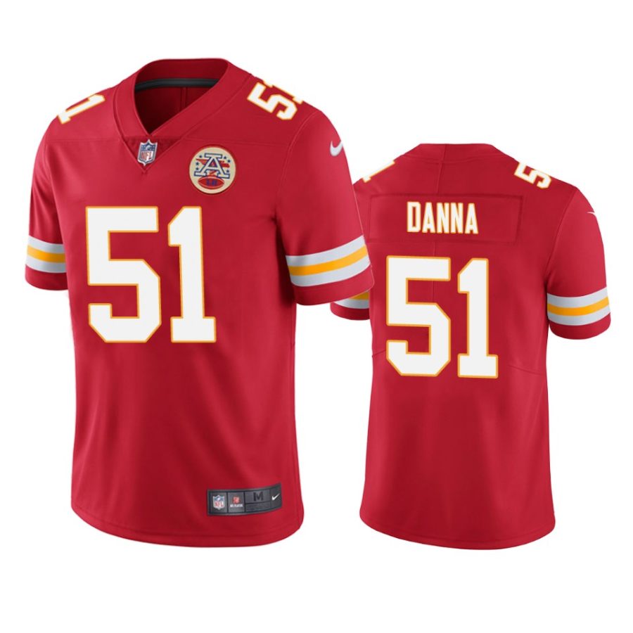 chiefs michael danna red vapor untouchable limited jersey