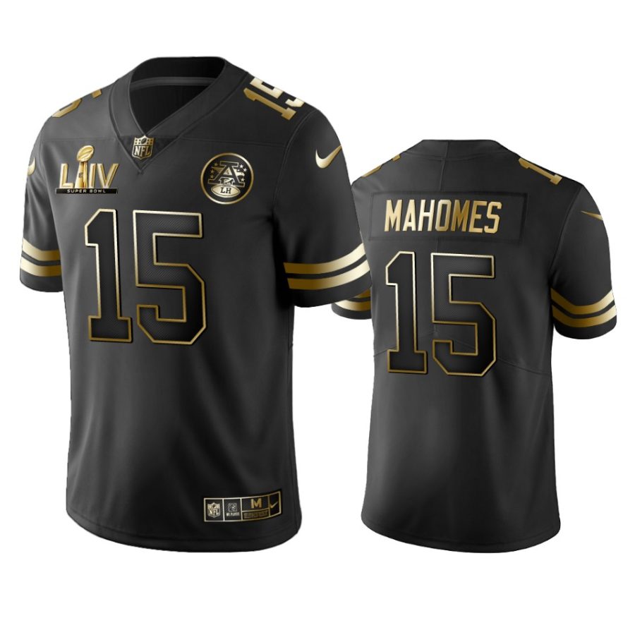 chiefs patrick mahomes black golden edition super bowl liv jersey