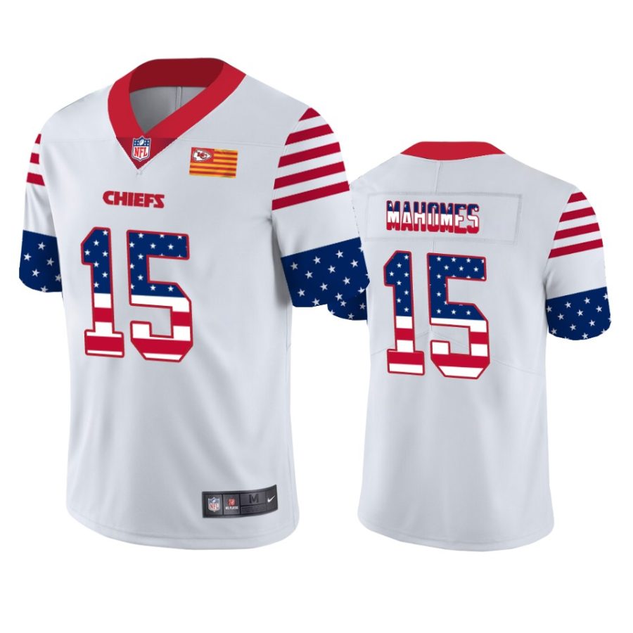 chiefs patrick mahomes white independence day vapor jersey