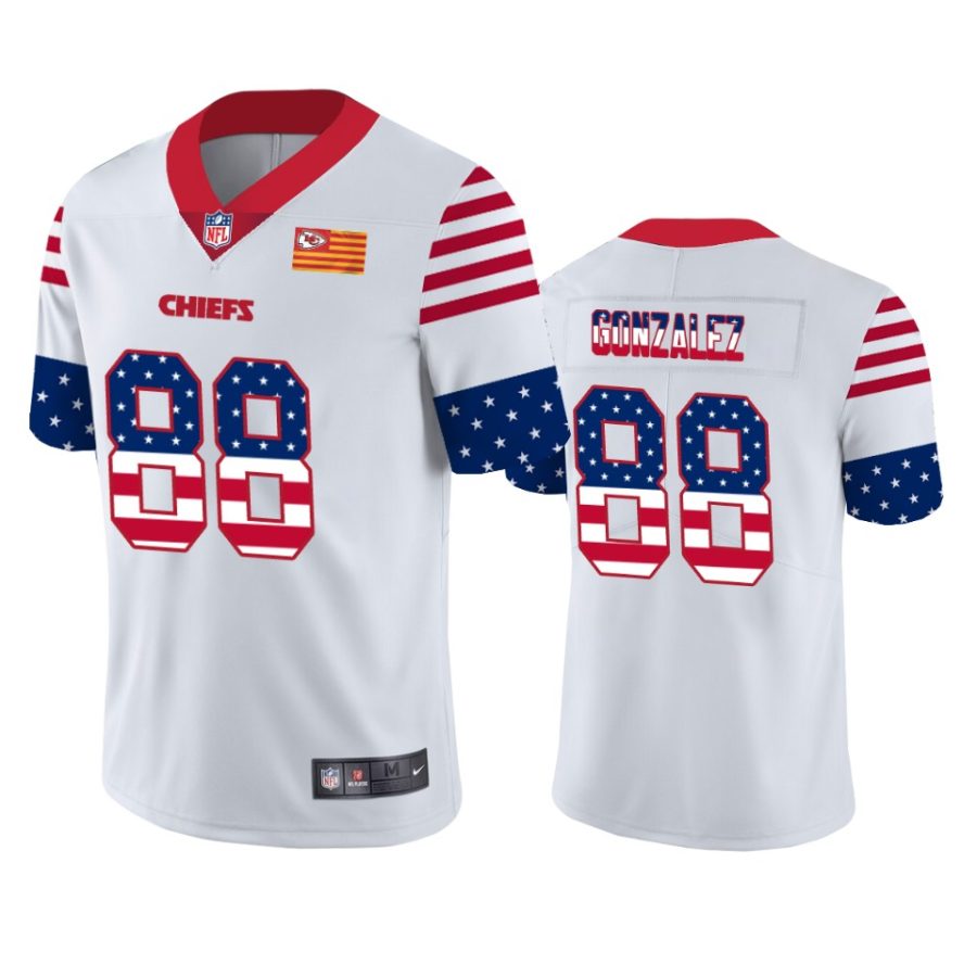 chiefs tony gonzalez white independence day vapor jersey