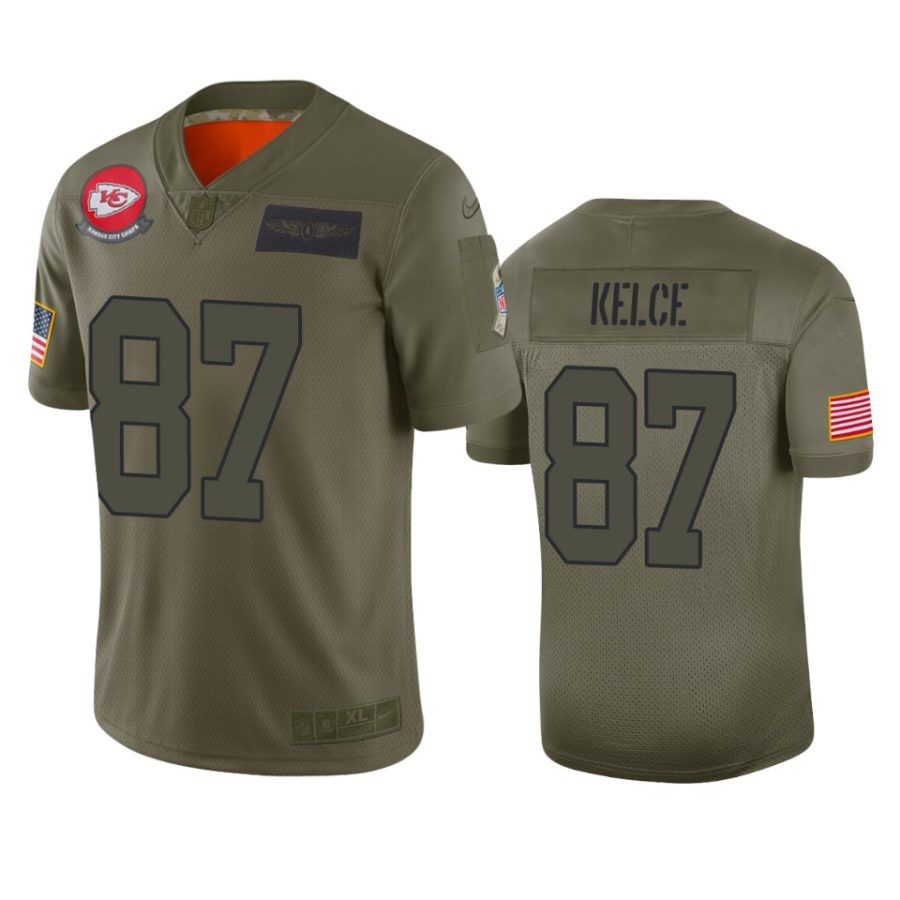 chiefs travis kelce camo limited 2019 salute to service jersey