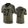 chiefs travis kelce olive limited 2021 salute to service jersey