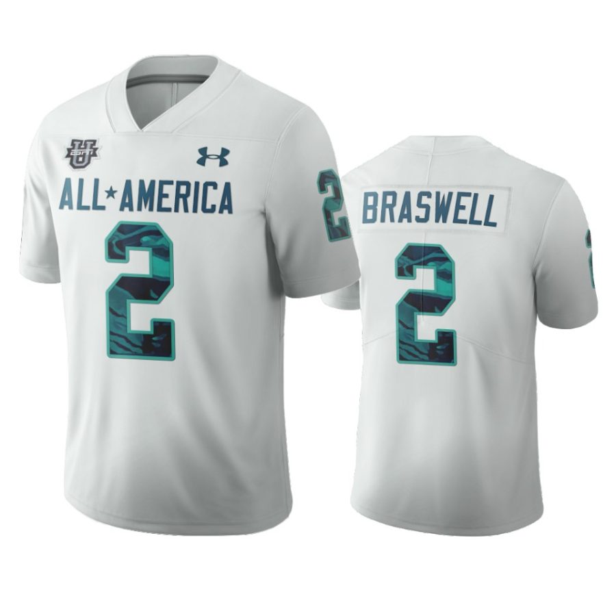 chris braswell white 2020 all america football game jersey