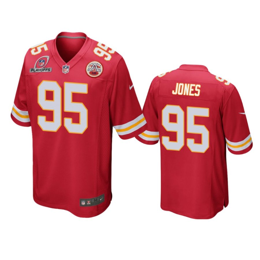 chris jones chiefs red 2021 nfl playoffs patch jersey