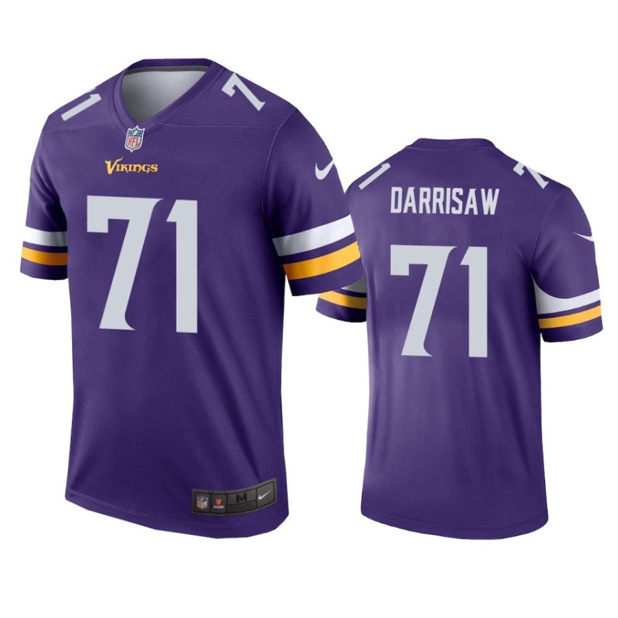 christian darrisaw vikings purple legend jersey