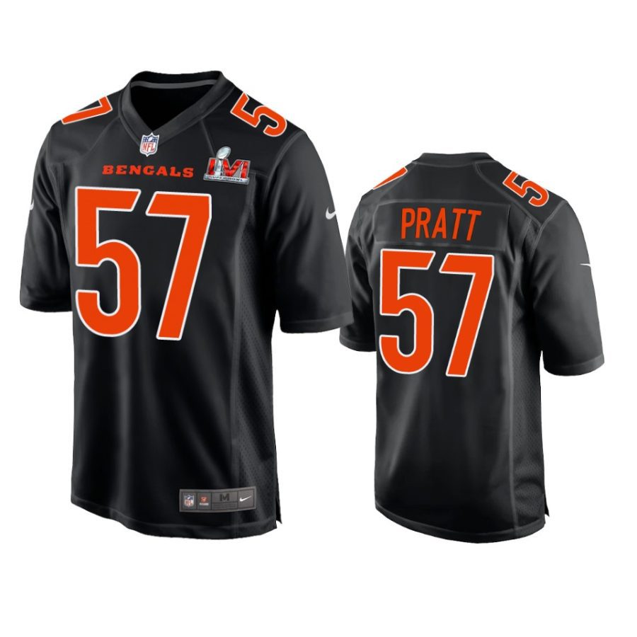 cincinnati bengals germaine pratt black super bowl 56 game fashion jersey