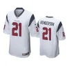 cj henderson texans white game jersey