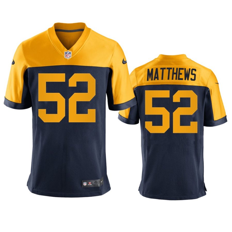 clay matthews packers navy throwback new jersey