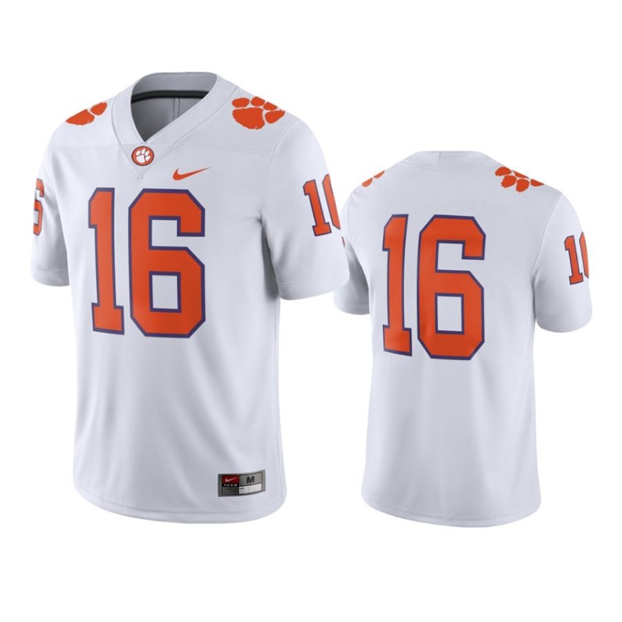 clemson tigers 16 white game jersey