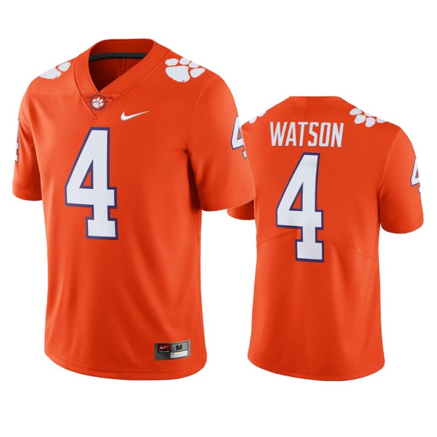 clemson tigers deshaun watson orange limited college football jersey