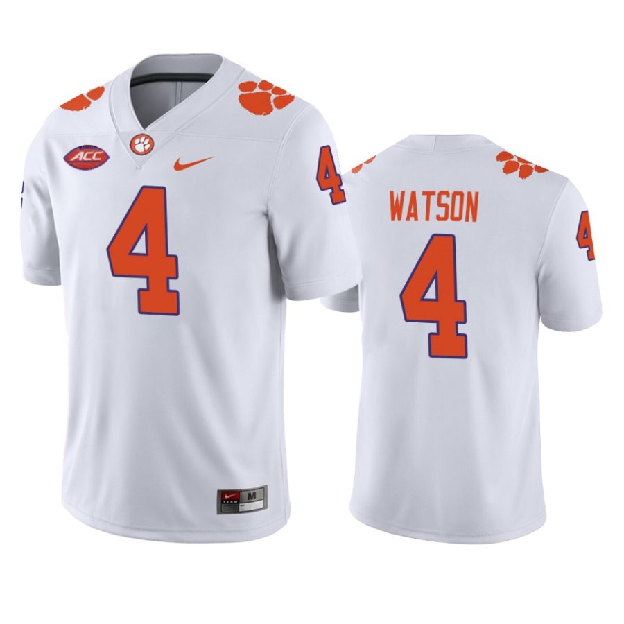 clemson tigers deshaun watson white away jersey