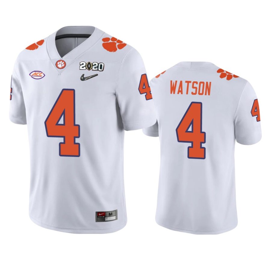 clemson tigers deshaun watson white college football playoff game jersey