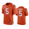 clemson tigers tee higgins orange home game jersey