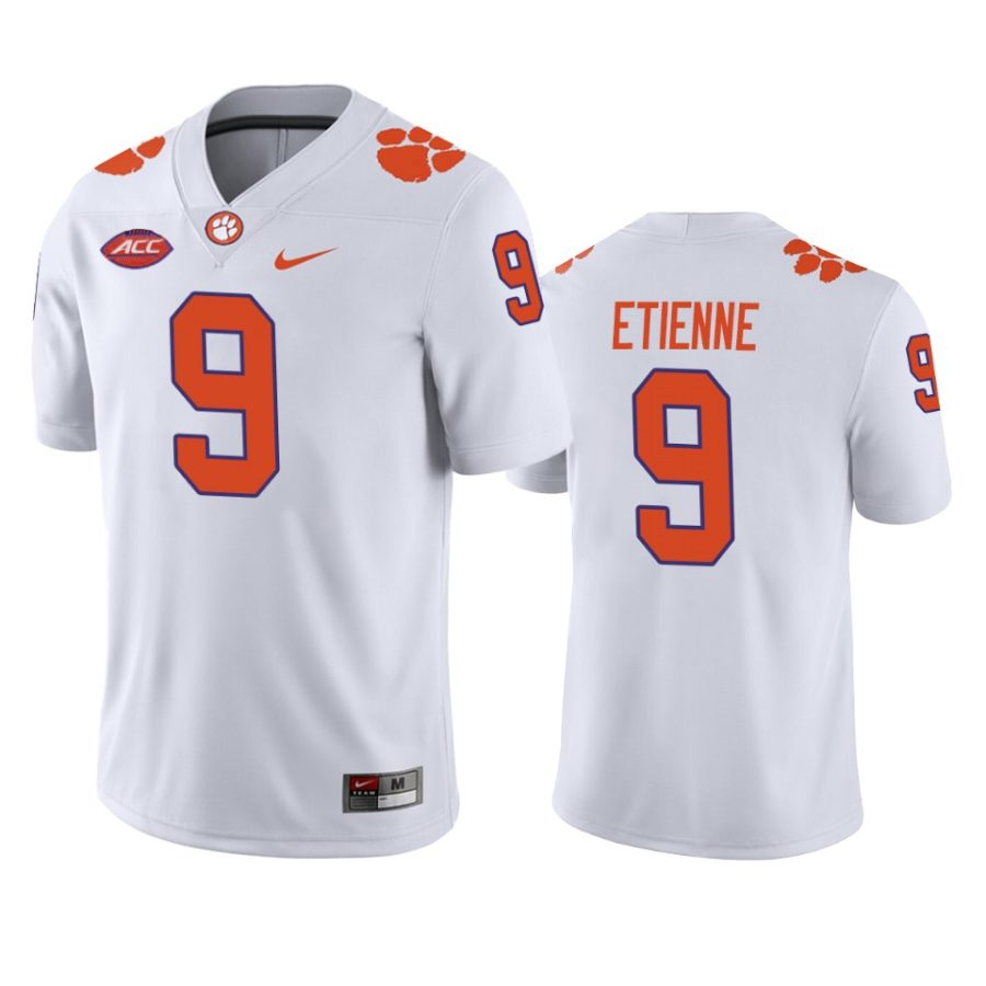 clemson tigers travis etienne white away game jersey