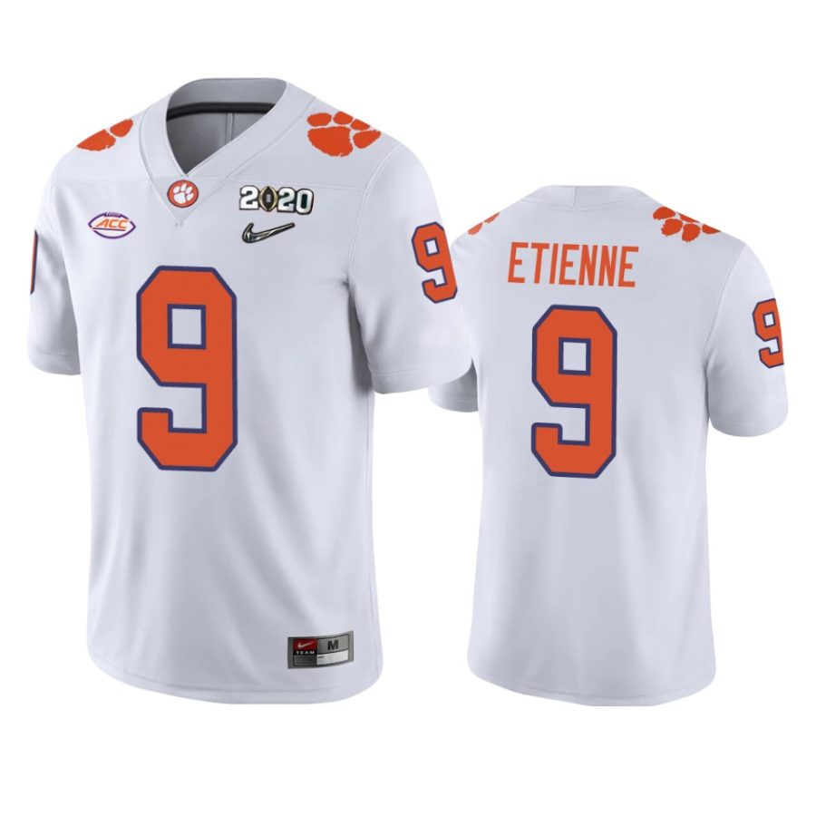 clemson tigers travis etienne white college football playoff game jersey