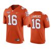 clemson tigers trevor lawrence orange home game jersey