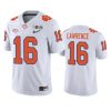 clemson tigers trevor lawrence white college football playoff game jersey